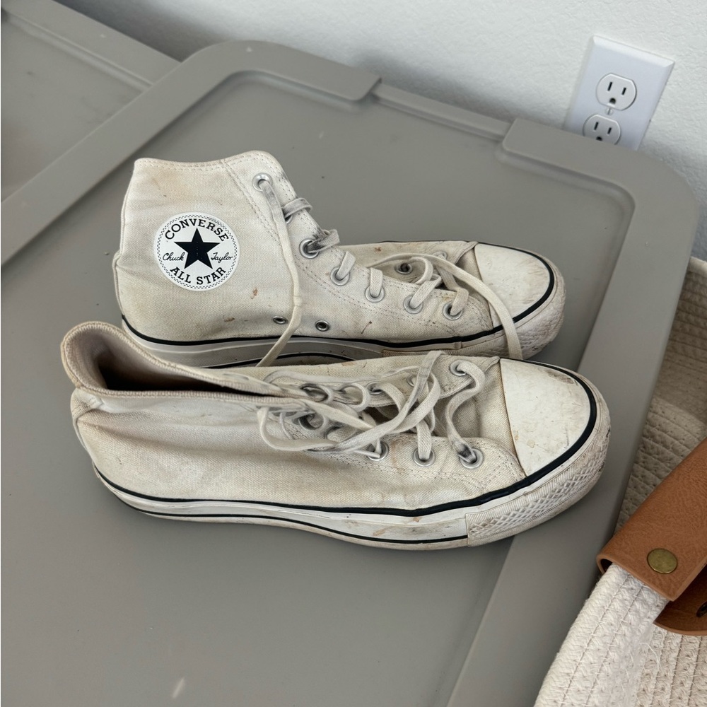 Converse Women's Cream High Tops